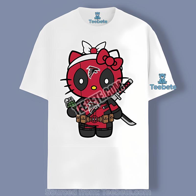 Hello Kitty Deadpool Atlanta Falcons Graphic Tee