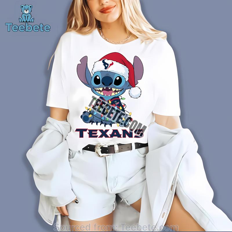 Houston Texans Christmas Stitch Lights Holiday Shirt
