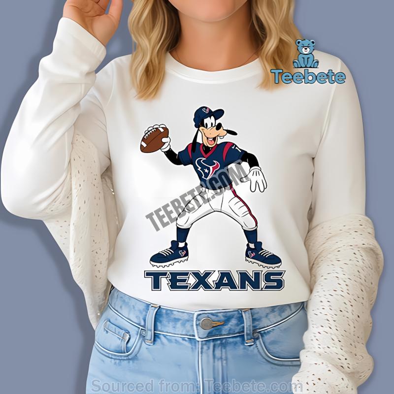 Houston Texans Goofy Football Quarterback Long Sleeve Houston Texans Goofy Football Quarterback Long Sleeve