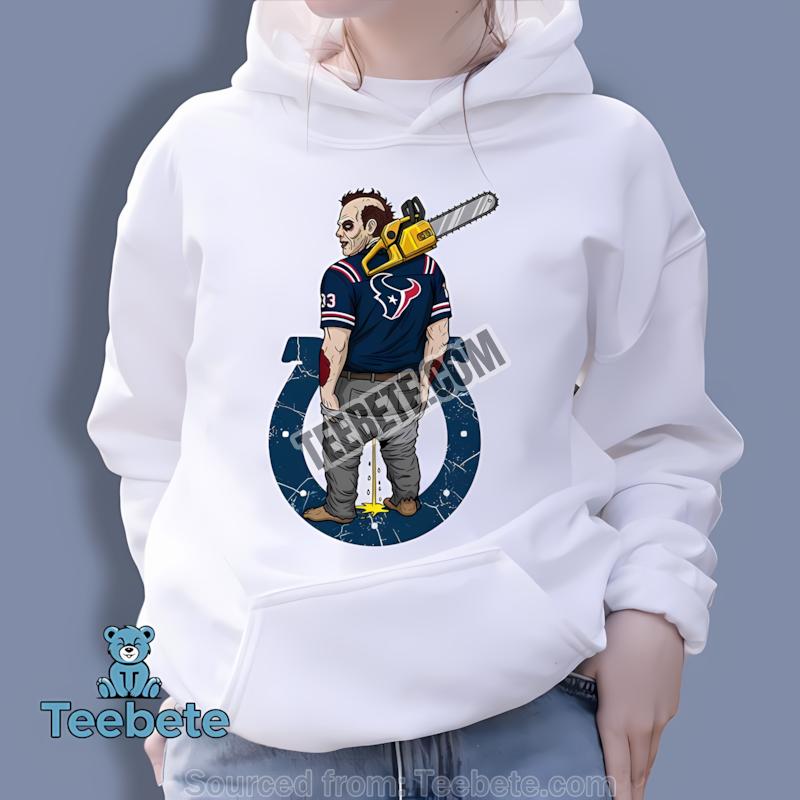 Houston Texans Leatherface Vs Colts Rivalry Hoodie Houston Texans Leatherface Vs Colts Rivalry Hoodie