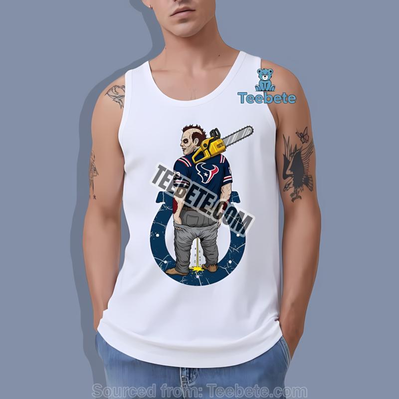 Houston Texans Leatherface Vs Colts Rivalry Tanktop Houston Texans Leatherface Vs Colts Rivalry Tanktop