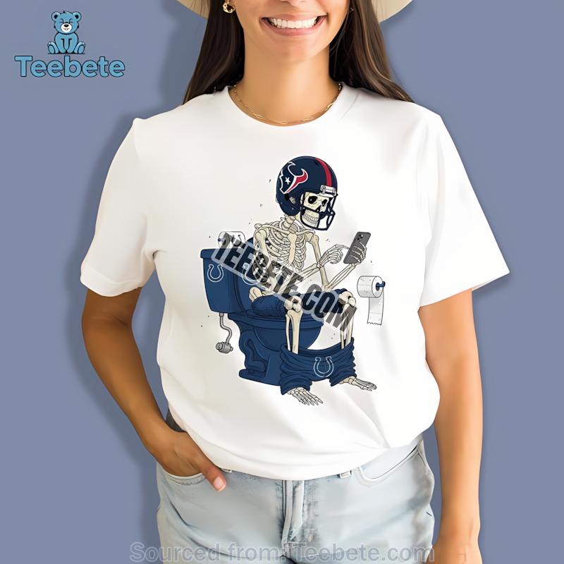 Houston Texans Skeleton Toilet Vs Colts Rivalry Shirt
