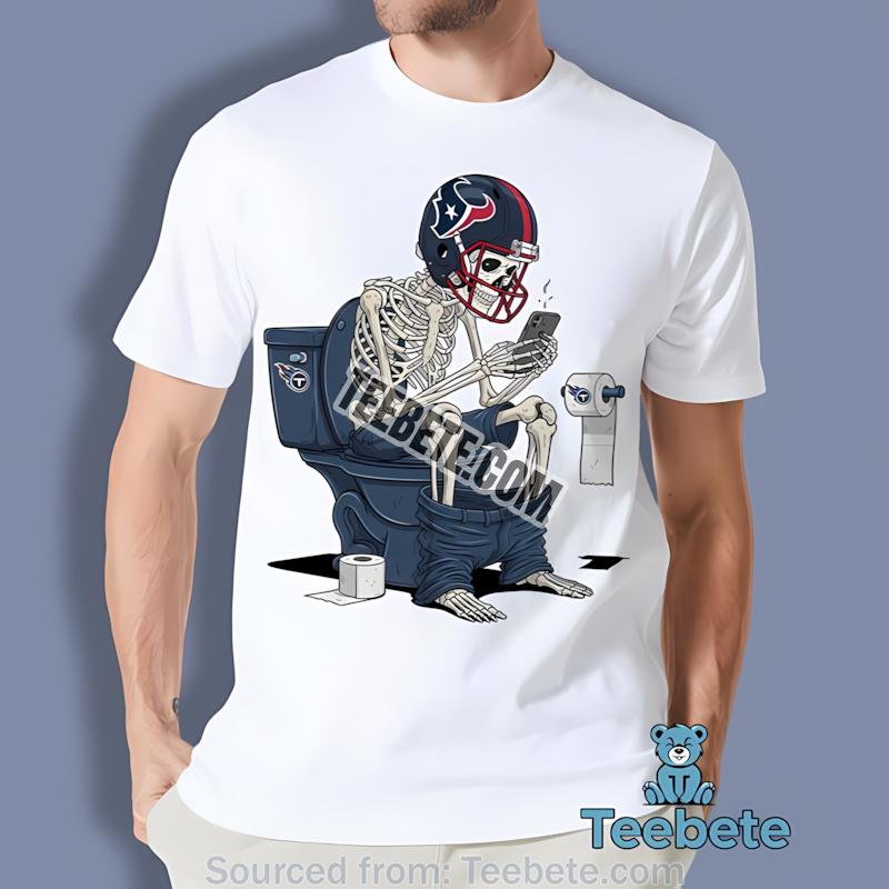 Houston Texans Skeleton Toilet Vs Titans Rivalry Shirt