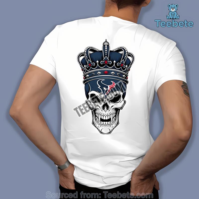 Houston Texans Skull Crown Dark Grunge Style Shirt