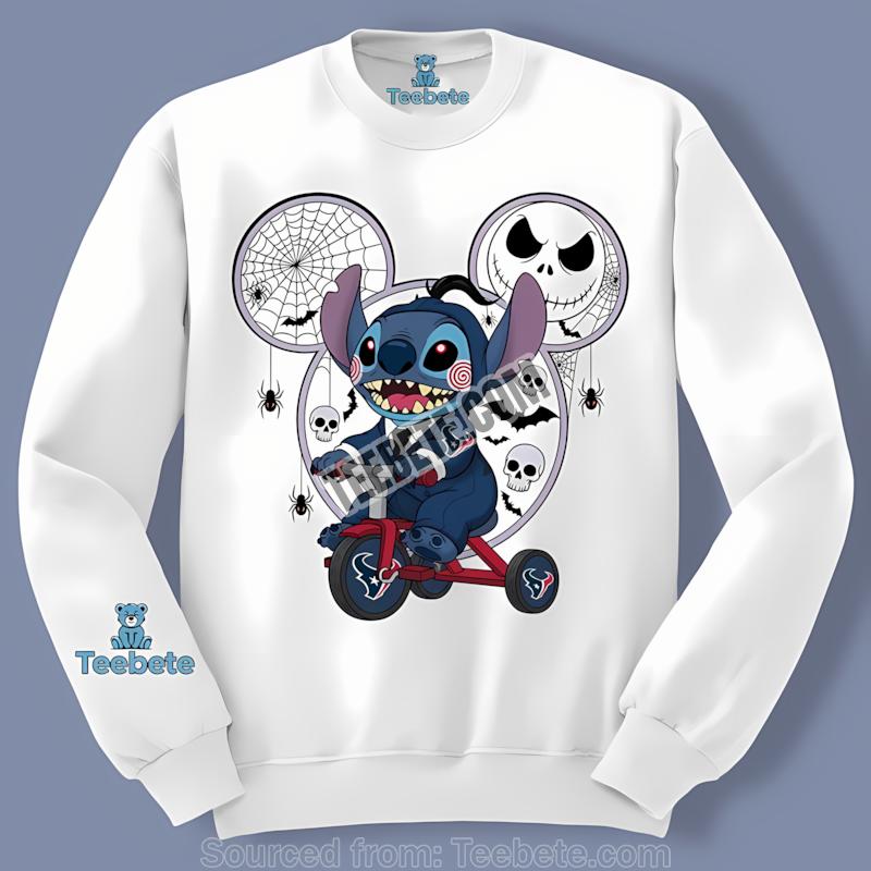 Houston Texans Stitch Saw Horror Halloween Long Sleeve Houston Texans Stitch Saw Horror Halloween Long Sleeve