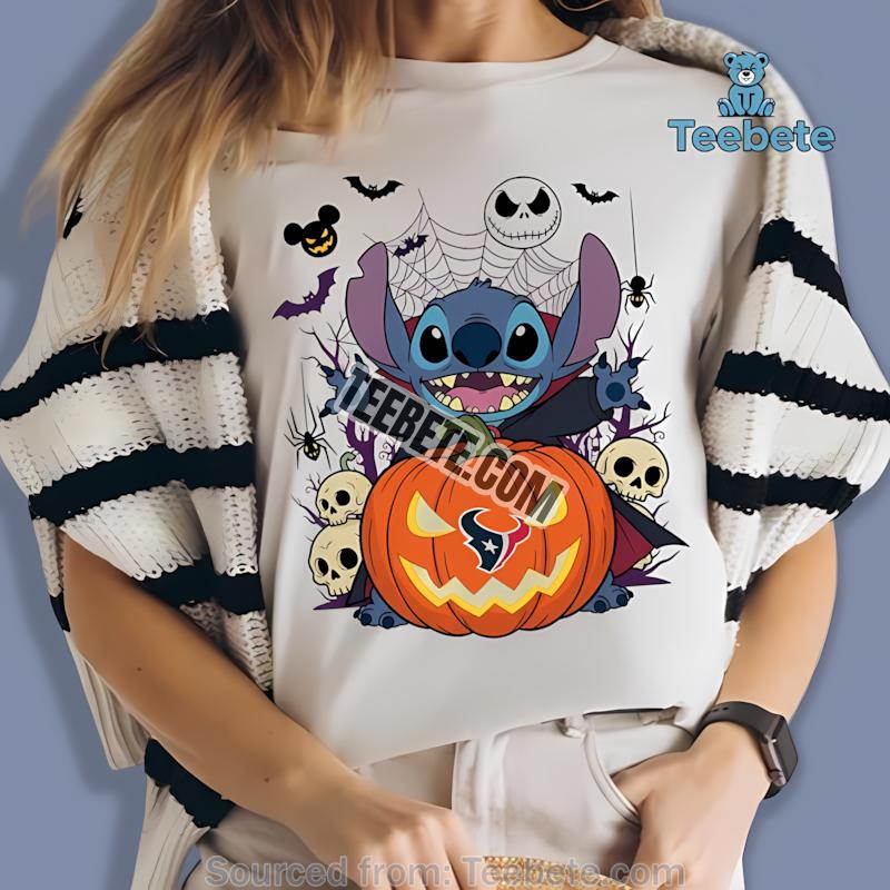 Houston Texans Stitch Witch Costume Halloween Shirt