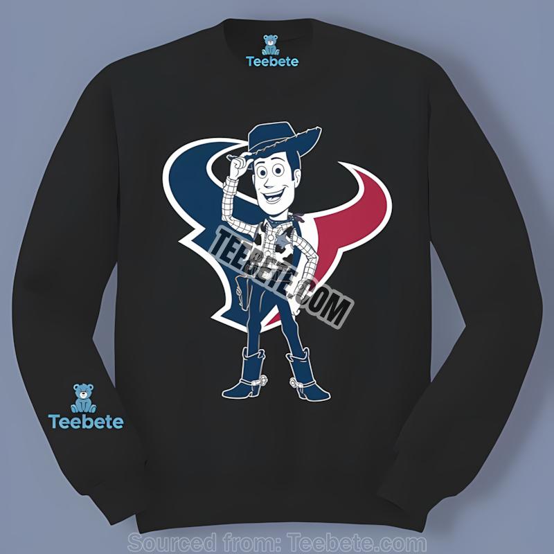 Houston Texans Woody Toy Story Character Long Sleeve Houston Texans Woody Toy Story Character Long Sleeve