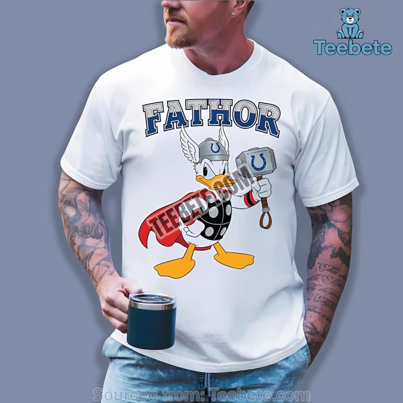 Indianapolis Colts Donald Duck Fathor Dad Shirt