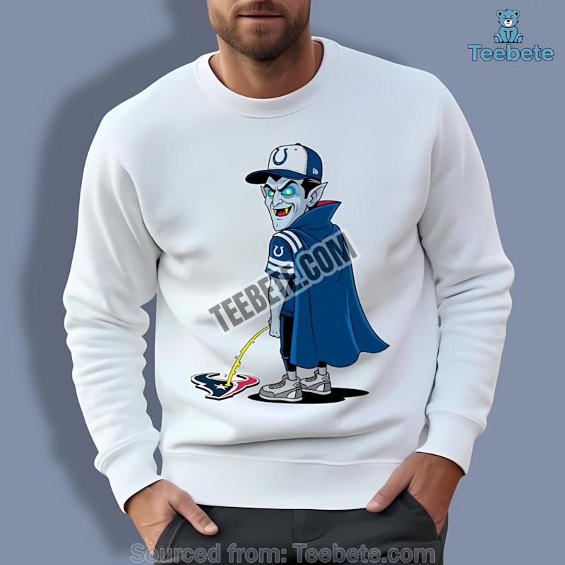 Indianapolis Colts Dracula Texans Rivalry Halloween Long Sleeve Indianapolis Colts Dracula Texans Rivalry Halloween Long Sleeve