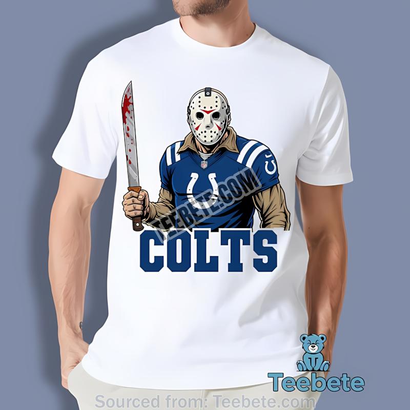 Indianapolis Colts Jason Voorhees Machete Football Horror Shirt
