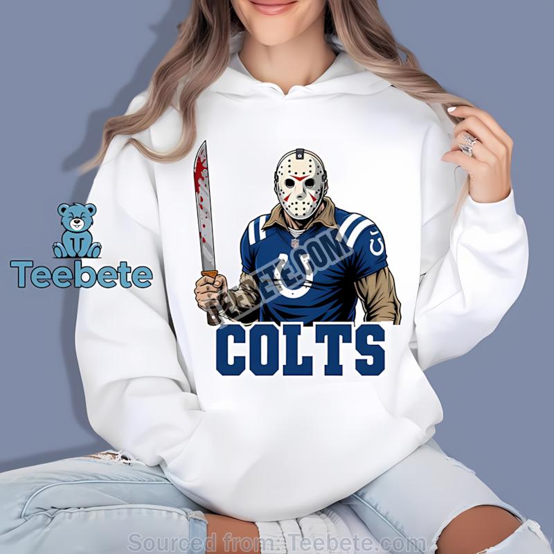 Indianapolis Colts Jason Voorhees Machete Football Horror Hoodie Indianapolis Colts Jason Voorhees Machete Football Horror Hoodie