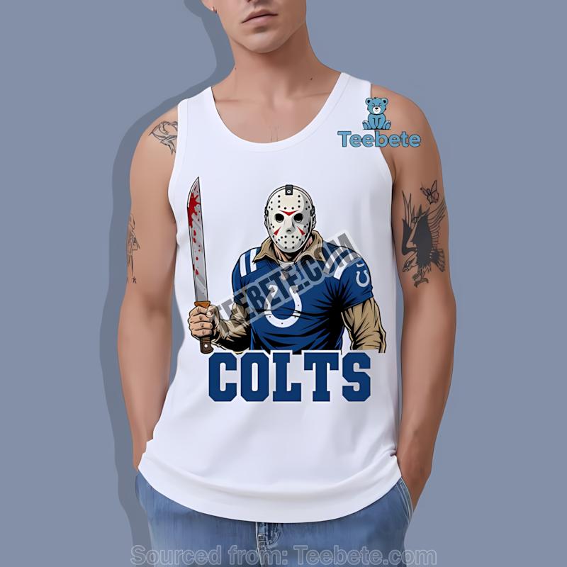 Indianapolis Colts Jason Voorhees Machete Football Horror Tanktop Indianapolis Colts Jason Voorhees Machete Football Horror Tanktop