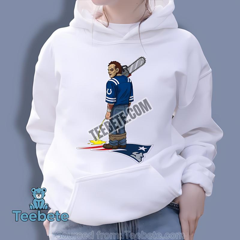 Indianapolis Colts Leatherface Patriots Rivalry Horror Hoodie Indianapolis Colts Leatherface Patriots Rivalry Horror Hoodie
