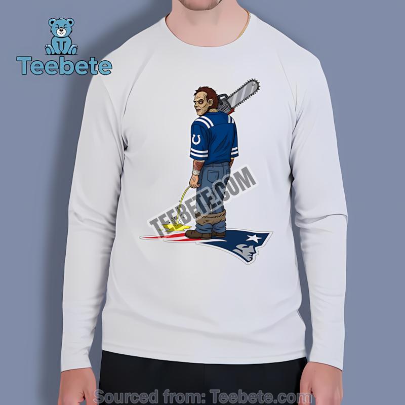 Indianapolis Colts Leatherface Patriots Rivalry Horror Long Sleeve Indianapolis Colts Leatherface Patriots Rivalry Horror Long Sleeve