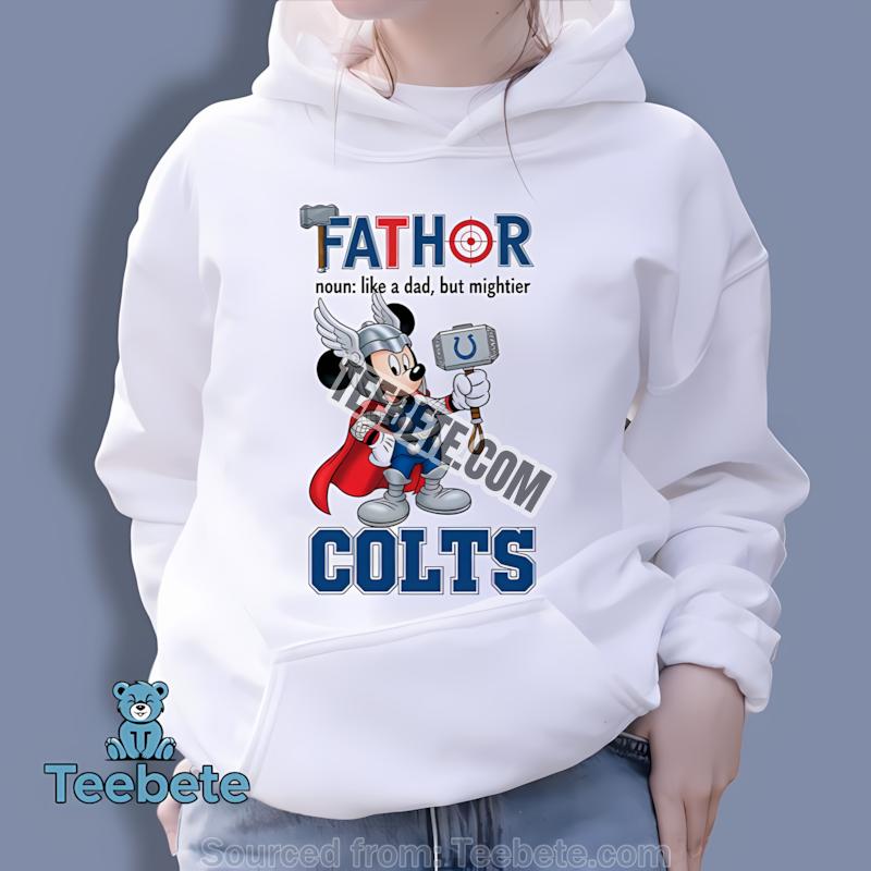 Indianapolis Colts Mickey Mouse Fathor Dad Hoodie Indianapolis Colts Mickey Mouse Fathor Dad Hoodie