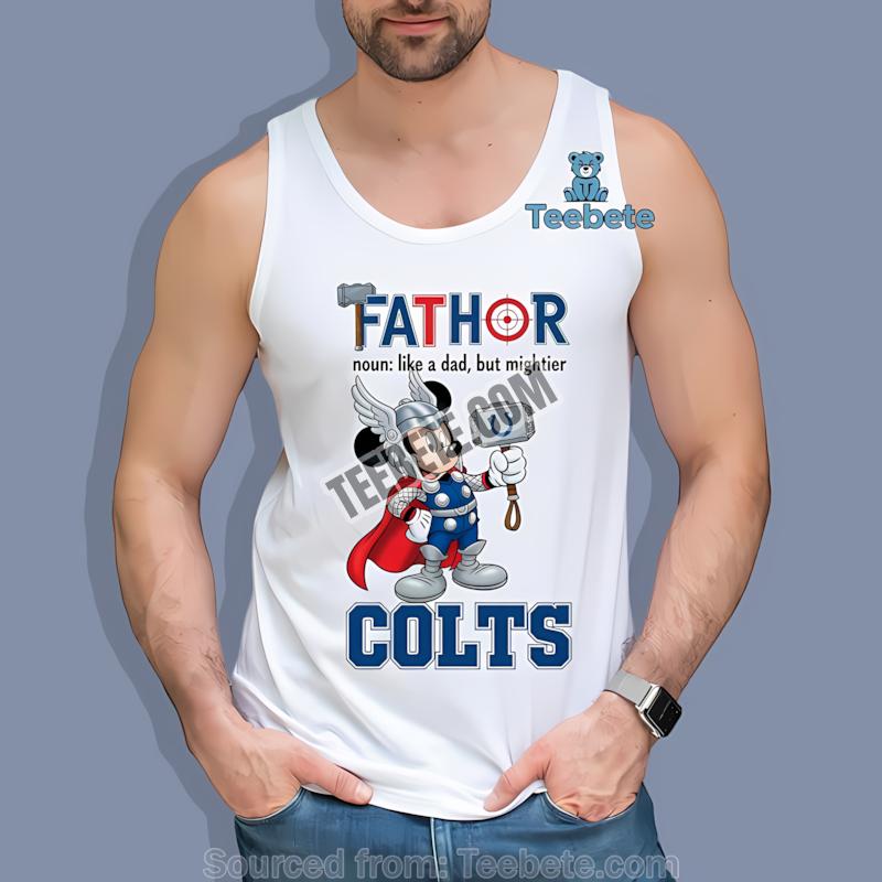 Indianapolis Colts Mickey Mouse Fathor Dad Tanktop Indianapolis Colts Mickey Mouse Fathor Dad Tanktop