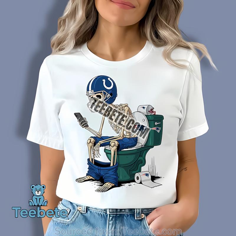 Indianapolis Colts Skeleton Toilet Patriots Rivalry Shirt