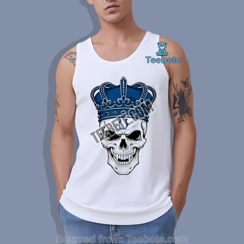 Indianapolis Colts Skull Crown Dark Grunge Tanktop Indianapolis Colts Skull Crown Dark Grunge Tanktop