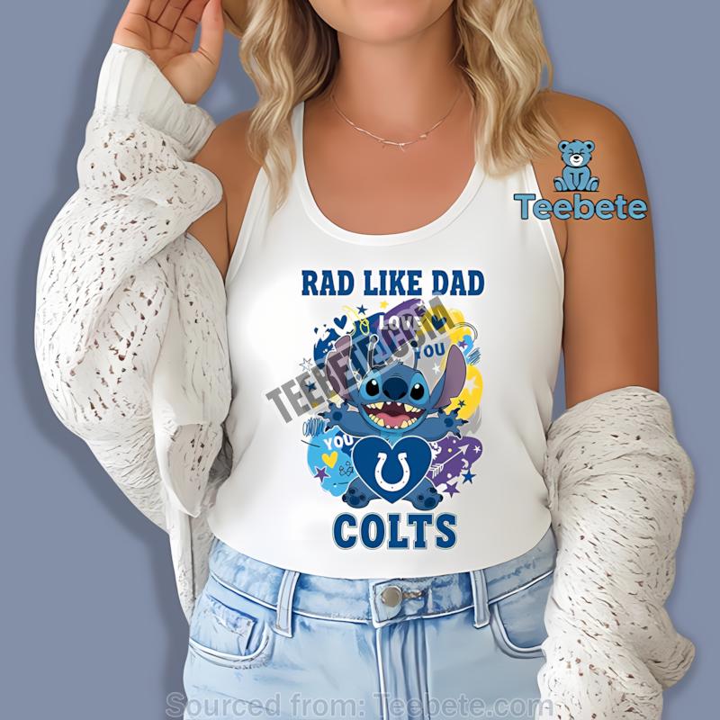 Indianapolis Colts Stitch Rad Like Dad Tanktop Indianapolis Colts Stitch Rad Like Dad Tanktop