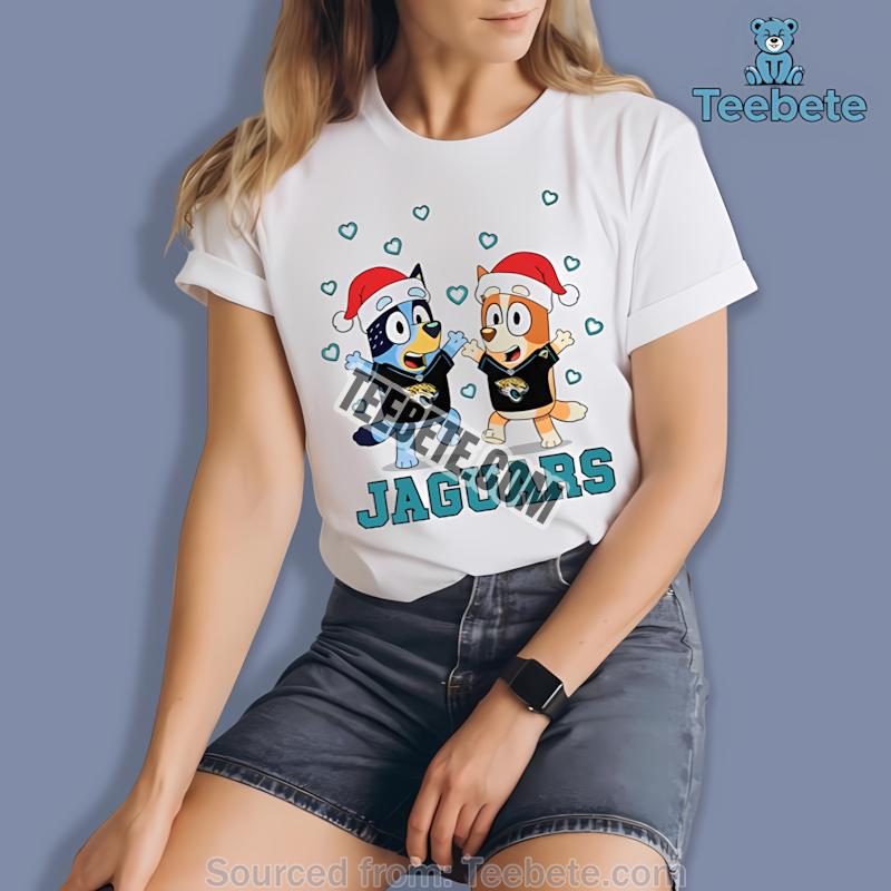 Jacksonville Jaguars Bluey And Bingo Christmas Dancing Shirt