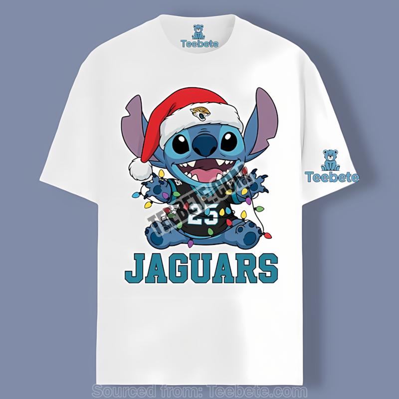 Jacksonville Jaguars Christmas Stitch Lights Holiday Shirt