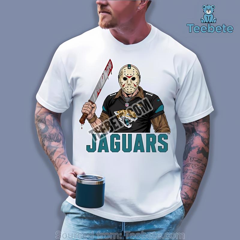 Jacksonville Jaguars Jason Voorhees Machete Horror Football Shirt