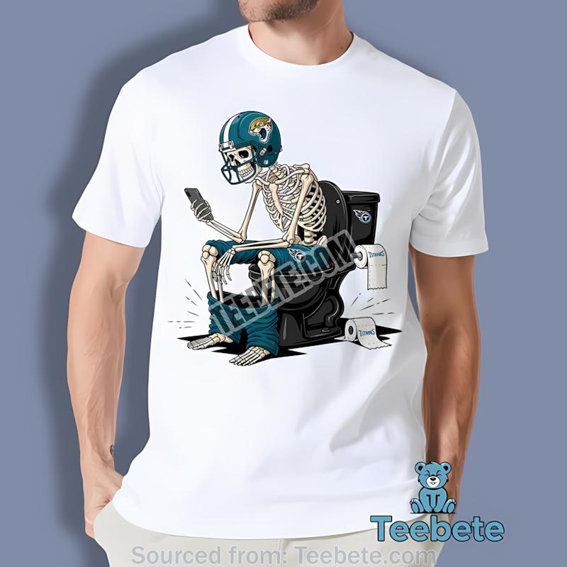 Jacksonville Jaguars Skeleton Toilet Tennessee Titans Rivalry Shirt