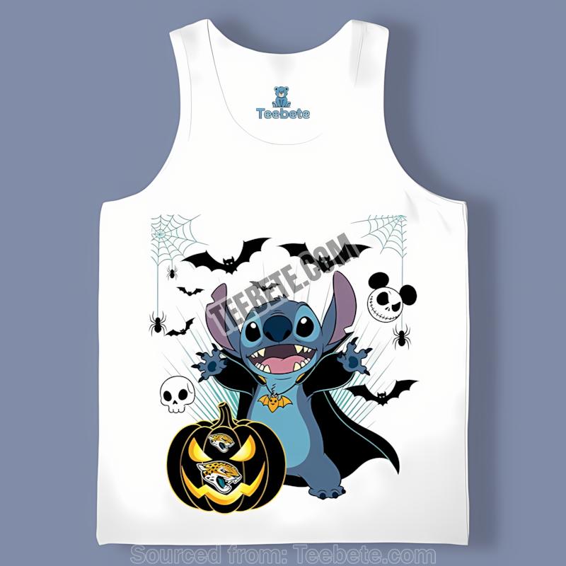 Jacksonville Jaguars Stitch Witch Halloween Tanktop Jacksonville Jaguars Stitch Witch Halloween Tanktop