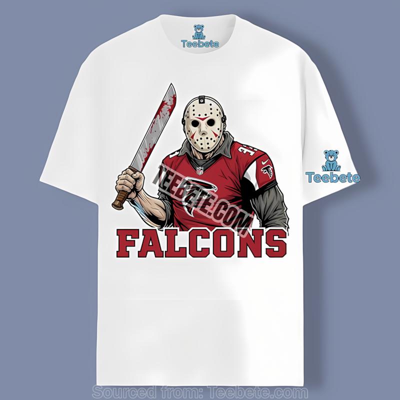 Jason Voorhees Machete Horror Atlanta Falcons Retro Tshirt