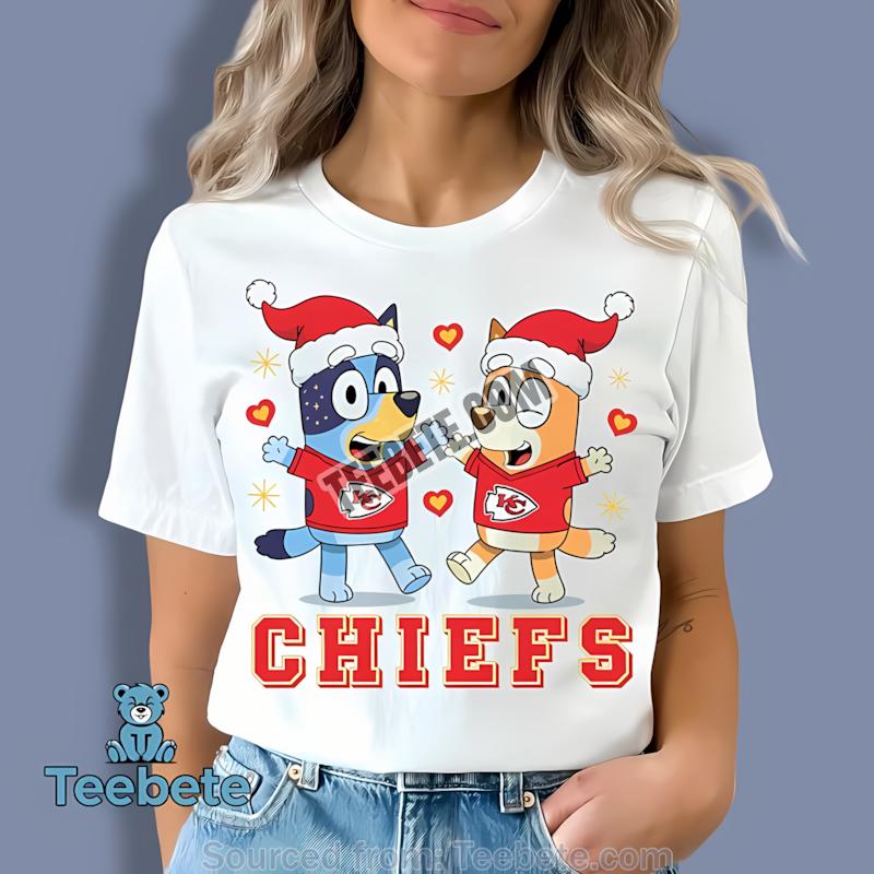 Kansas City Chiefs Bluey Bingo Dancing Christmas Soft Shirt