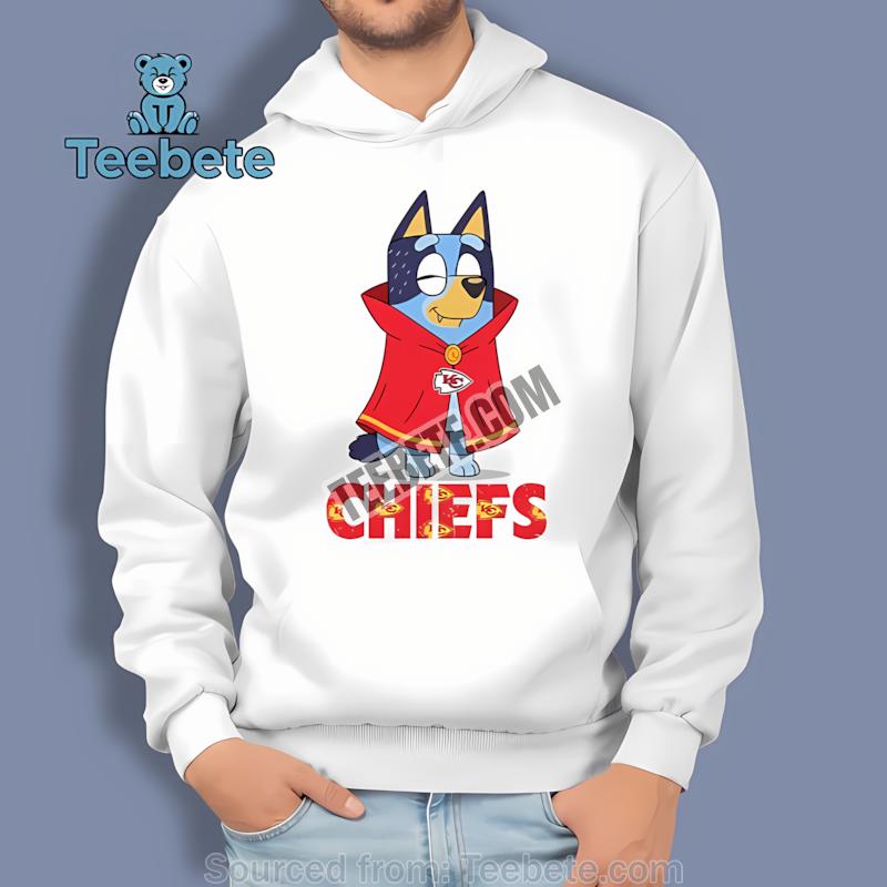 Kansas City Chiefs Bluey Vampire Halloween Printed Hoodie Kansas City Chiefs Bluey Vampire Halloween Printed Hoodie