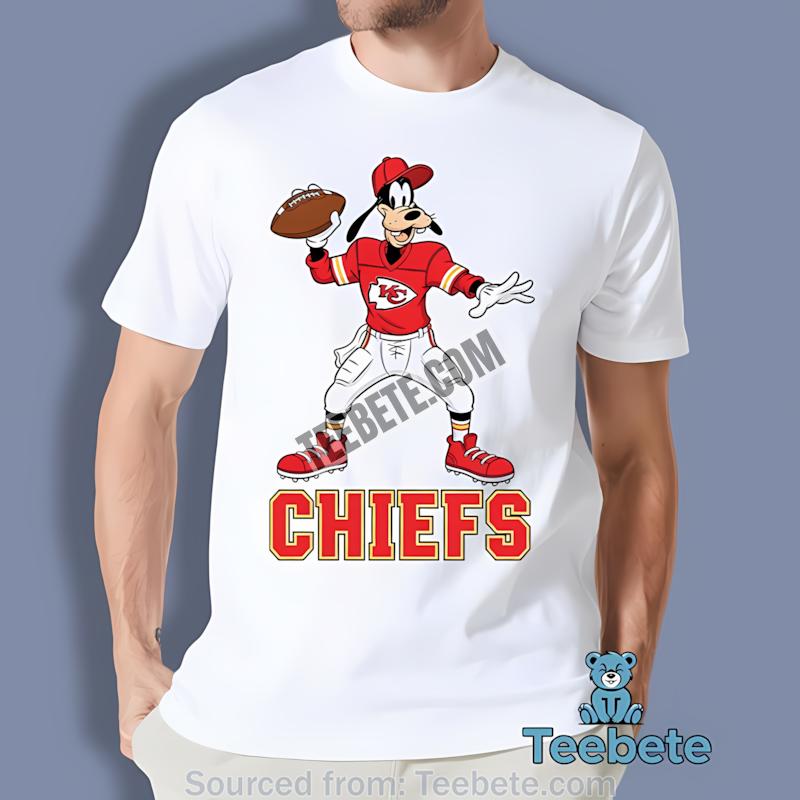 Kansas City Chiefs Goofy Football Quarterback Cartoon Shirt