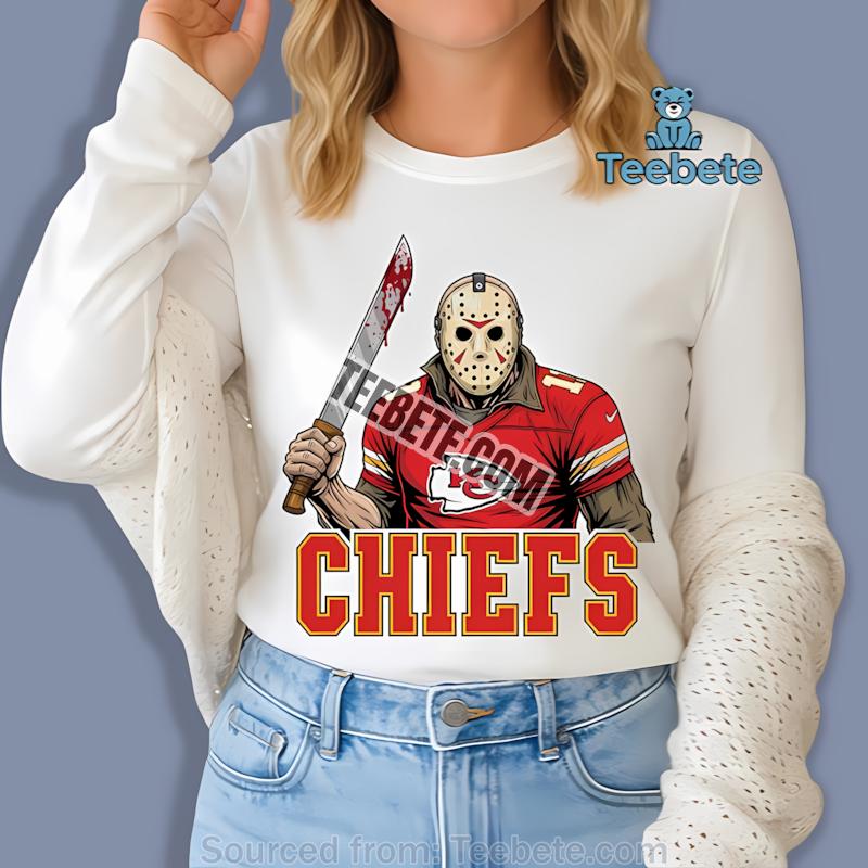 Kansas City Chiefs Jason Voorhees Machete Horror Football Color Long Sleeve Kansas City Chiefs Jason Voorhees Machete Horror Football Color Long Sleeve
