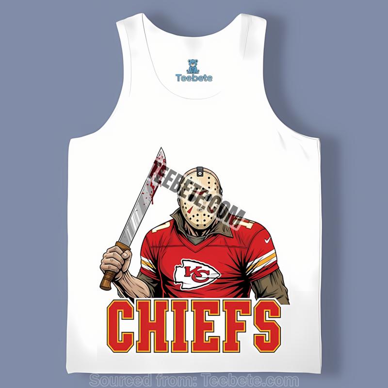 Kansas City Chiefs Jason Voorhees Machete Horror Football Color Tanktop Kansas City Chiefs Jason Voorhees Machete Horror Football Color Tanktop