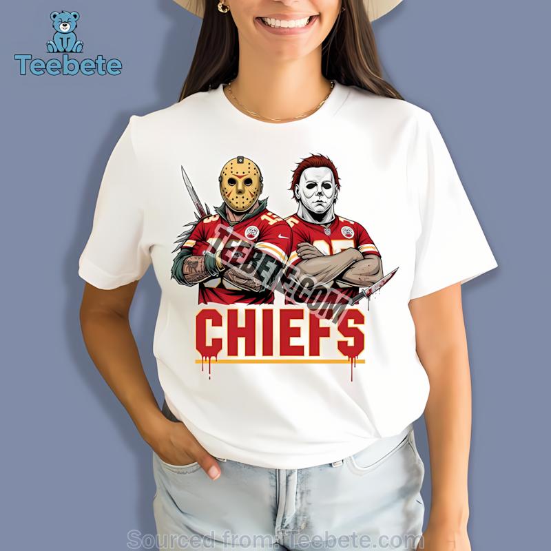 Kansas City Chiefs Jason Voorhees Michael Myers Horror Cool Shirt