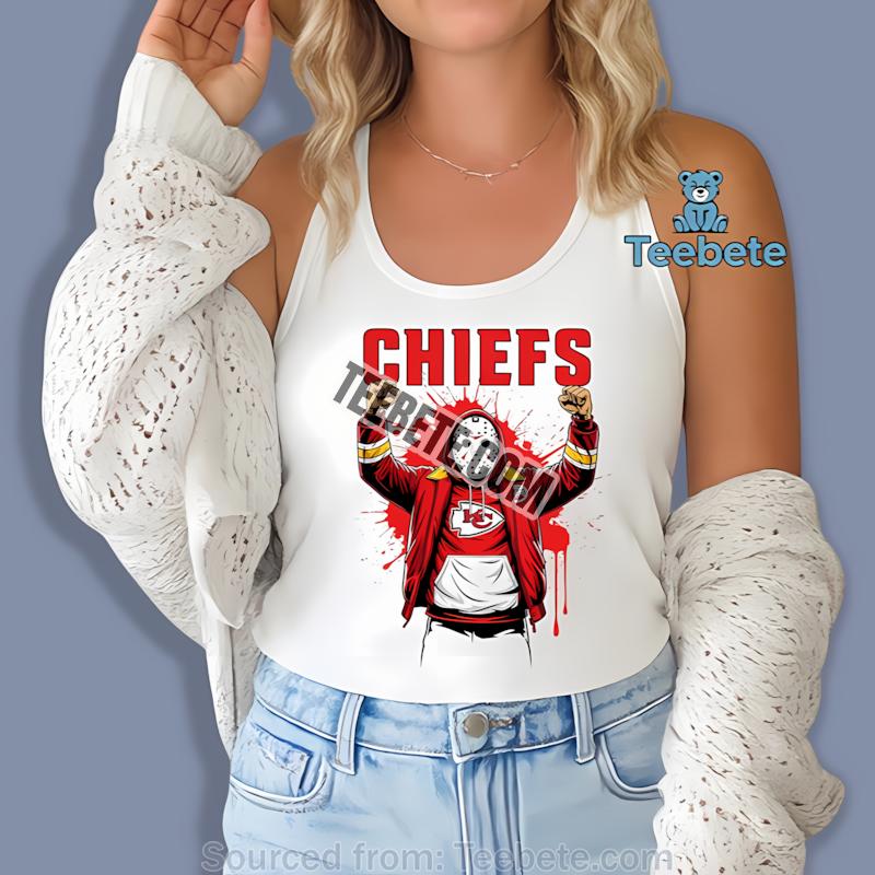 Kansas City Chiefs Jason Voorhees Victory Pose Halloween Graphic Tanktop Kansas City Chiefs Jason Voorhees Victory Pose Halloween Graphic Tanktop