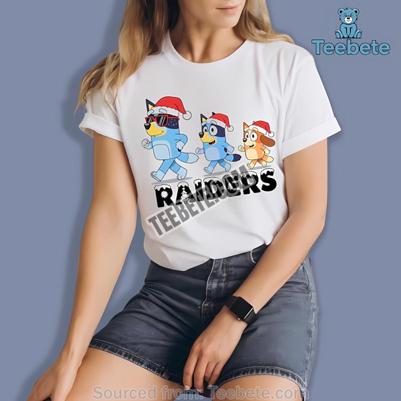 Las Vegas Raiders Bluey Vampire Halloween Graphic Shirt