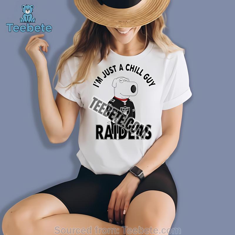 Las Vegas Raiders Brian Griffin Chill Guy Cartoon Shirt