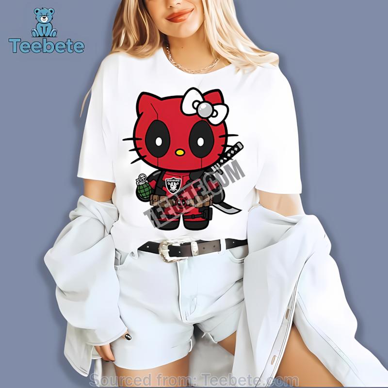 Las Vegas Raiders Hello Kitty Deadpool Mashup Shirt