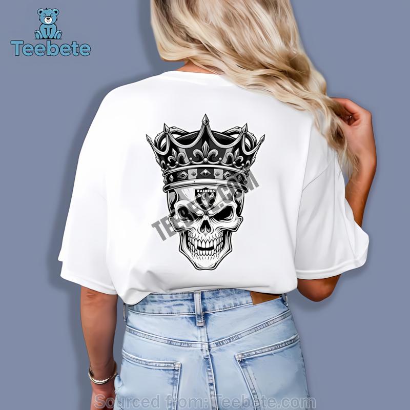 Las Vegas Raiders Skull Crown Dark Grunge Shirt