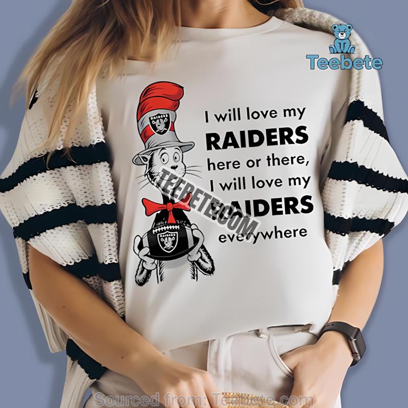 Las Vegas Raiders The Cat In The Hat Love Everywhere Womens Shirt