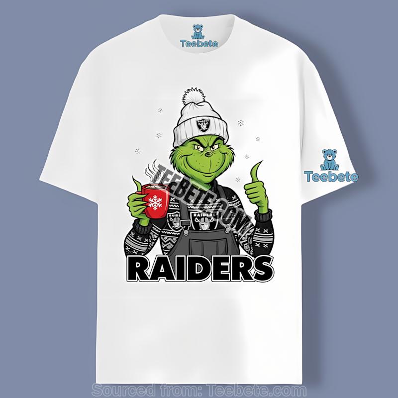 Las Vegas Raiders The Grinch Winter Hot Cocoa Holiday Shirt