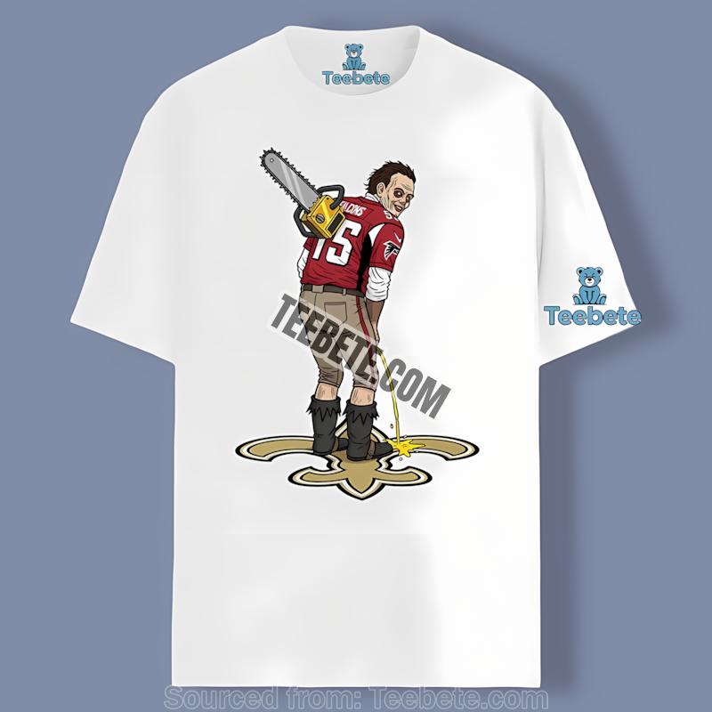 Leatherface Vs Saints Falcons Rivalry Vintage Tshirt