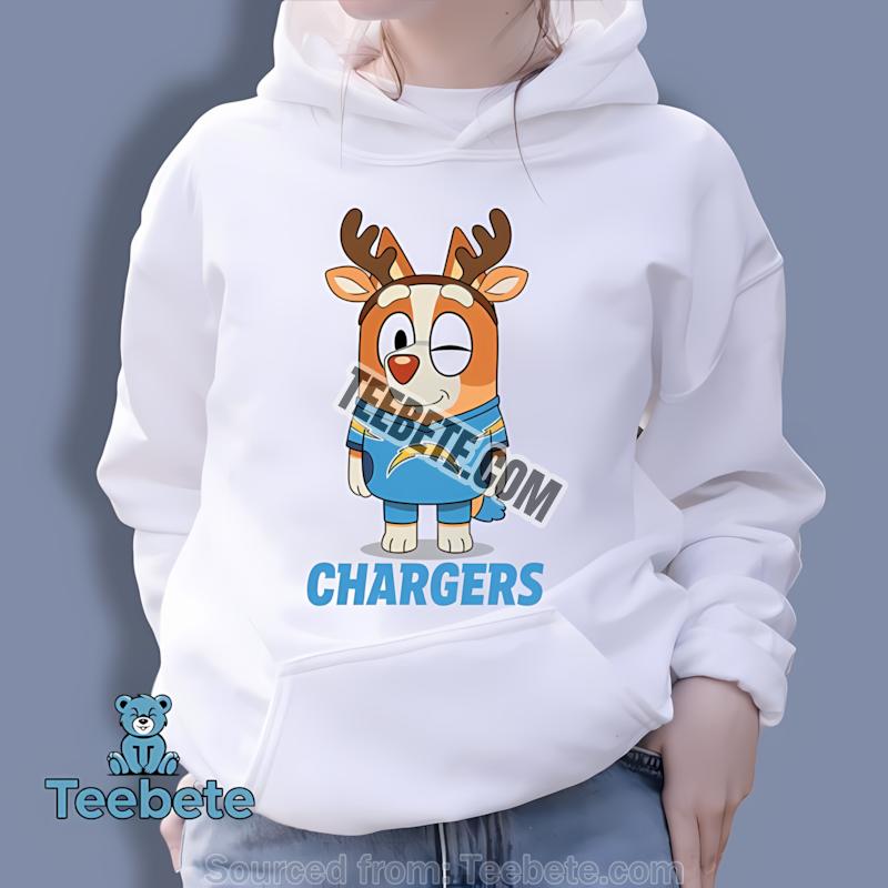 Los Angeles Chargers Bingo Reindeer Christmas Hoodie Los Angeles Chargers Bingo Reindeer Christmas Hoodie