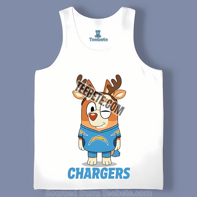 Los Angeles Chargers Bingo Reindeer Christmas Tanktop Los Angeles Chargers Bingo Reindeer Christmas Tanktop