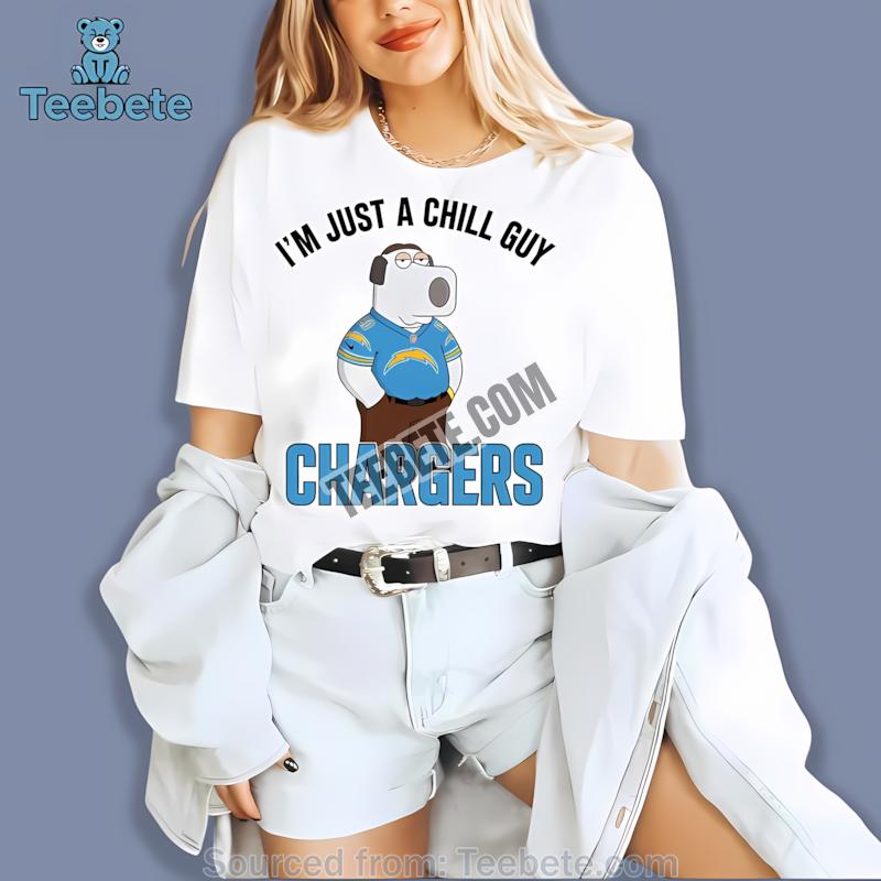 Los Angeles Chargers Brian Griffin Chill Guy Mens Graphic Shirt
