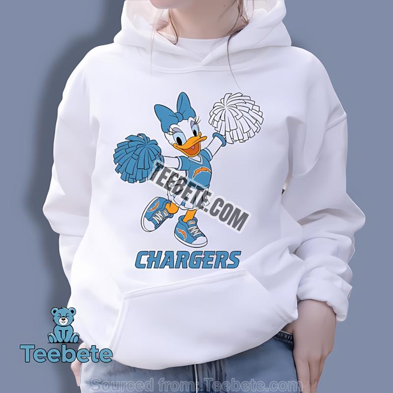 Los Angeles Chargers Daisy Duck Cheerleader Vintage Hoodie Los Angeles Chargers Daisy Duck Cheerleader Vintage Hoodie