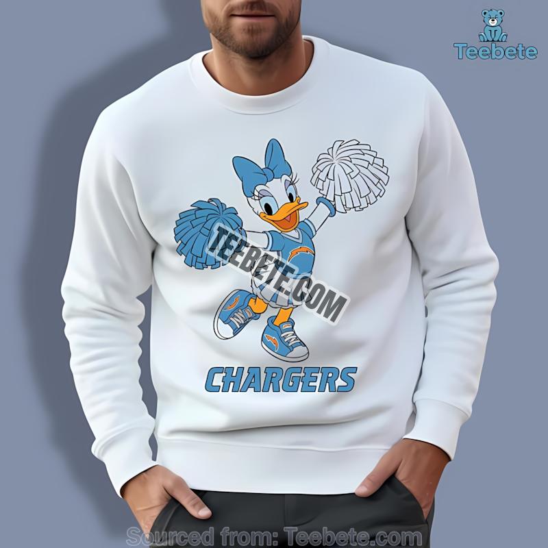 Los Angeles Chargers Daisy Duck Cheerleader Vintage Long Sleeve Los Angeles Chargers Daisy Duck Cheerleader Vintage Long Sleeve