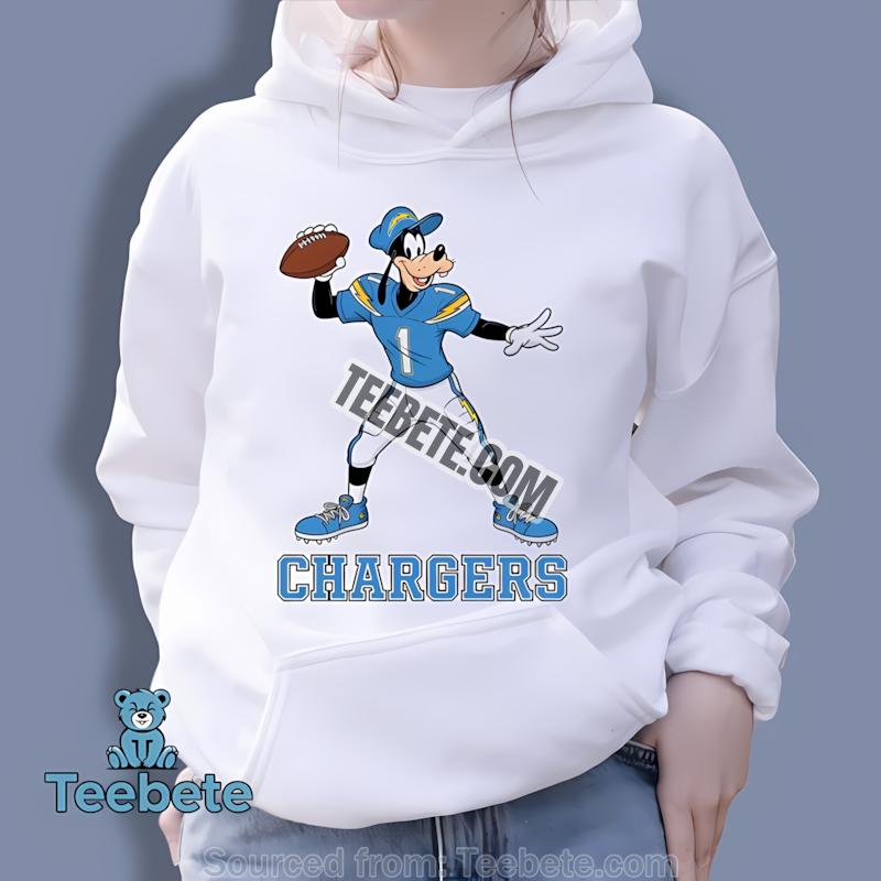 Los Angeles Chargers Goofy Football Quarterback Hoodie Los Angeles Chargers Goofy Football Quarterback Hoodie