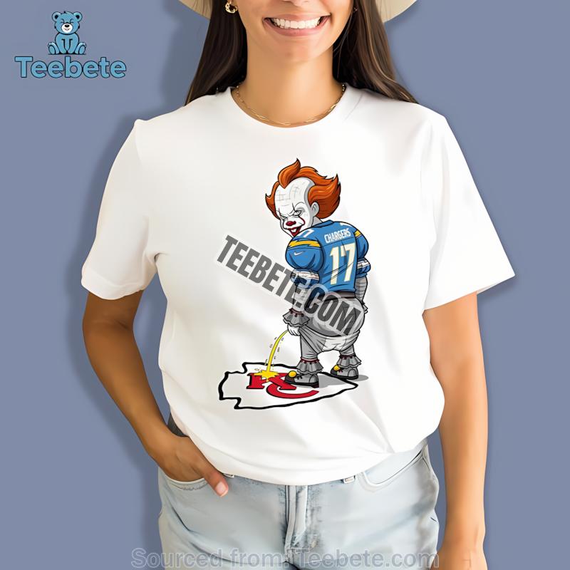 Los Angeles Chargers Halloween Pennywise Chiefs Rivalry Shirt